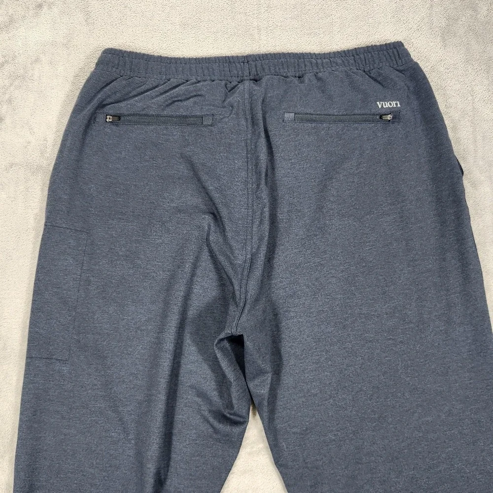 Vuori‎ Pants Mens 2XL 32 Blue Jogger Elastic Waist Zip Pocket Performance